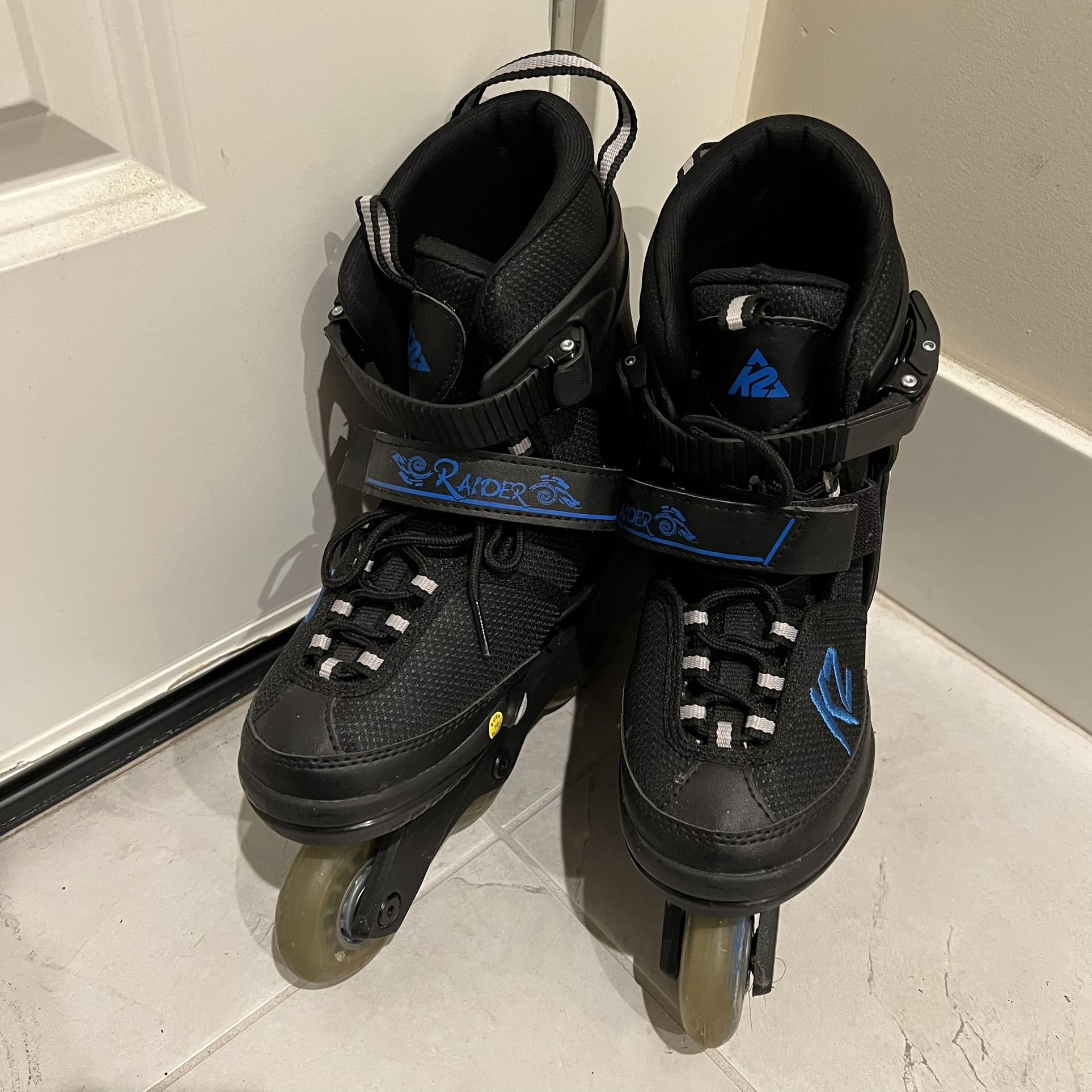 Used K2 Raider Inline Roller Skates Boys Adjustable Size 1-5