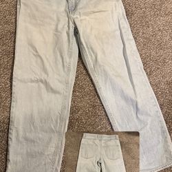 Empyre loose fit light blue wash jeans size 32x32