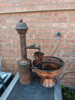 24" Antique Decorative Hammered Water  Electric Fountain