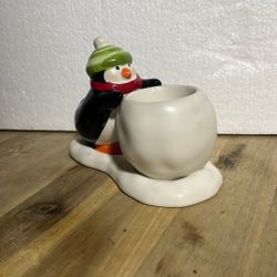 Christmas Penguine Candle Holder