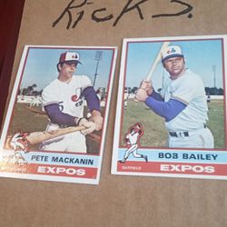 1976 Topps Expos Baseball Cards 