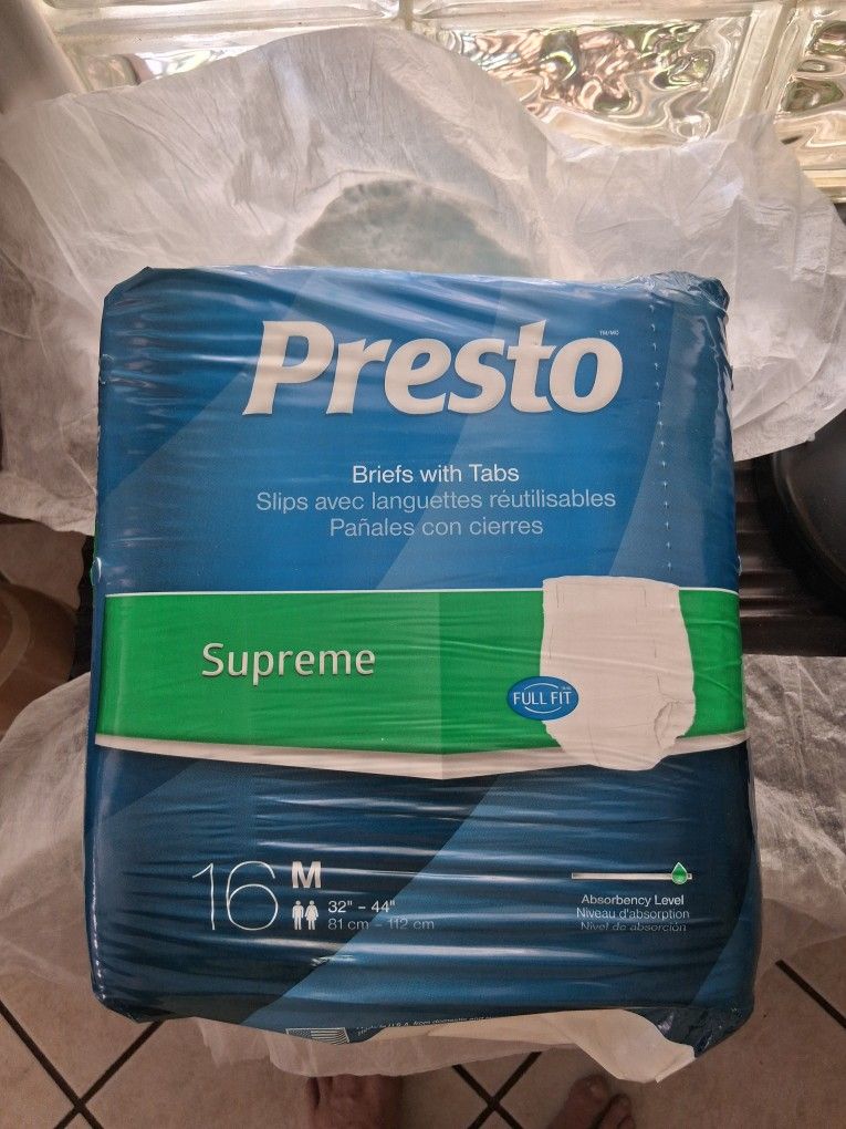 Presto Medium Briefs With Tabs Approx 35