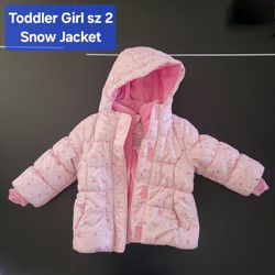 Toddler Girl Snow Jacket Sz 2