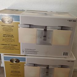 New Hampton Bay Bathroom Vanity Light Fixture Brushed Nickel Finish