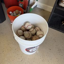 Bucket Of Baseballs. FREE
