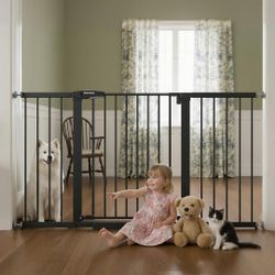 Mumeasy 36 Inch Extra Tall Baby Gate Black