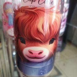 16 Oz Tumbler With Acrylic Top And Straw 