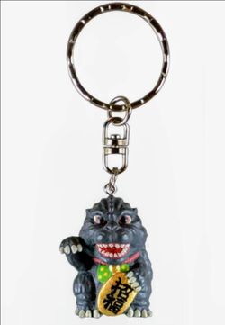 New Godzilla key chain Maneki Japan Lucky cat