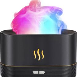 Aegci Essential Oil Diffuser,Humidifier with 7 Colors Flame Light,180ml Air Humidifiers for Bedroom, Home, Office, Gifts - Portable,Auto-Off Protectio