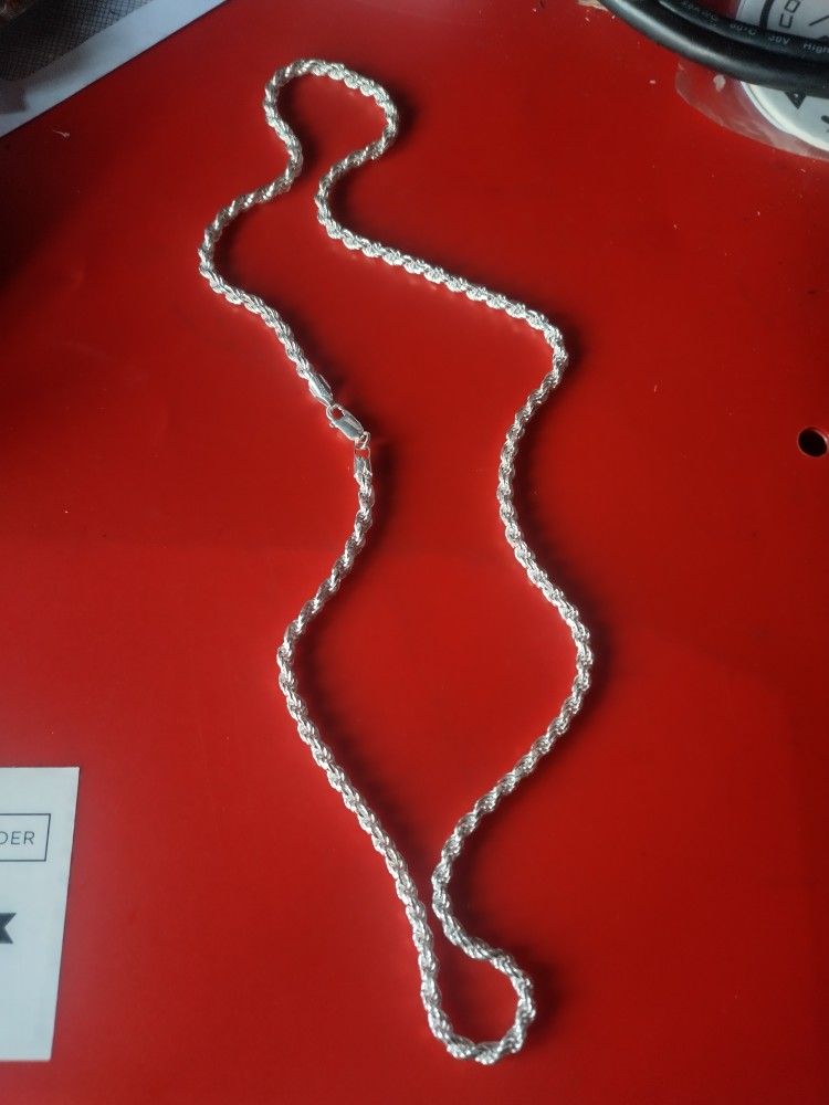 24" 925 Silver Chain Rope 