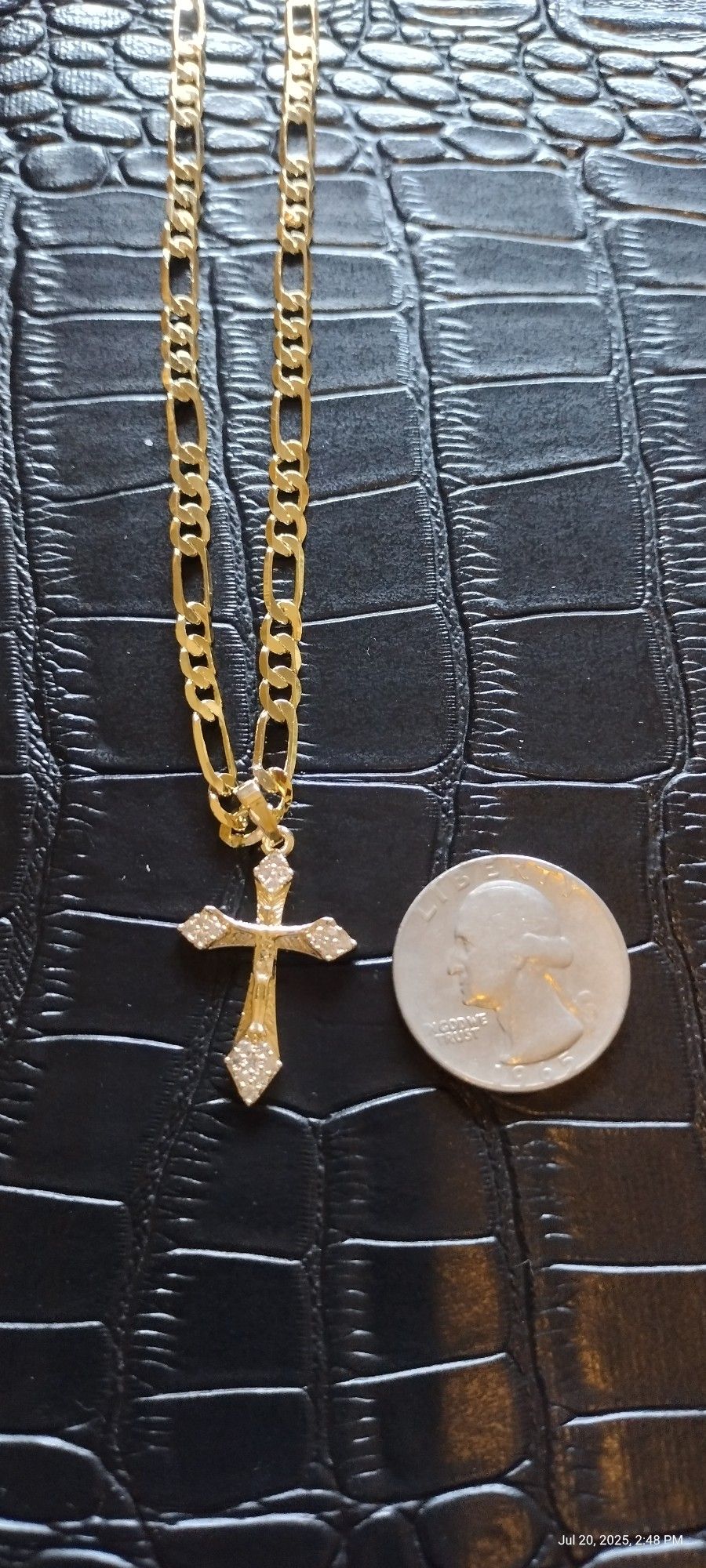 22" Cross Pendant And Chain Set