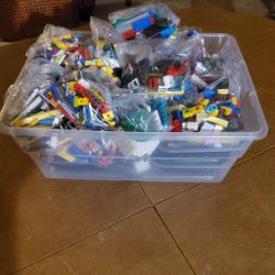 Large Lot of Mixed LEGO Bricks and Pieces