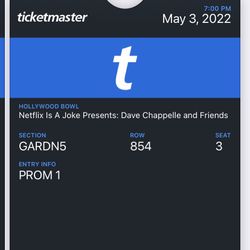 Dave Chapelle Comedy Tour May 3 (2 Tickets)