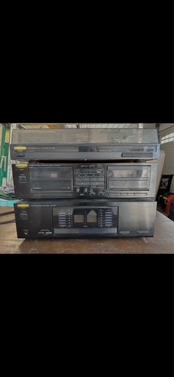 Vintage Kenwood Stereo Component System – KD-48F Turntable, KX-78CW Dual Cassette & KM-208 Amplifier