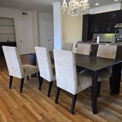 Dining table and 6 dining chairs