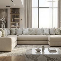 Brand New Extra Large Beige Modern Clean Chic Design. Financing Available 