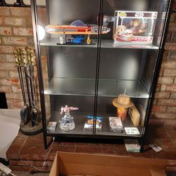 3 Glass Shelf Display Case With Lights Lego Hot Toys Collection  Collectable 