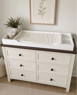 Baby changing dresser topper