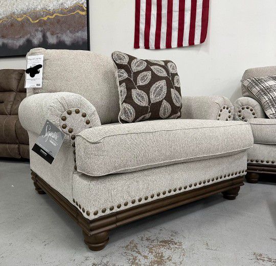 Brand New Harleson Sofa, Loveseat, Chair And Ottoman Living Room Set 