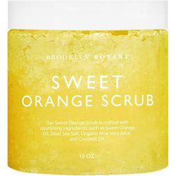 Brooklyn Botany 100% Natural Sweet Orange Body Scrub & Hand Scrub - Dual Action Exfoliator, Moisturizer For Great Skin- Made With Natural Orange Oil -