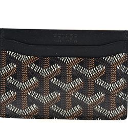 ✨Luxury Card Wallet Geometric Pattern Logo Accent Black Brown White