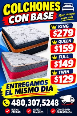 New king, queen, full, amd twin mattress and box spring