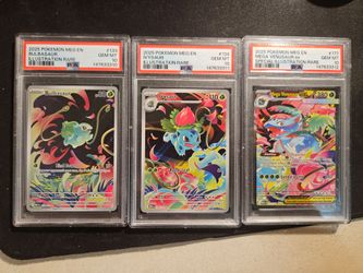 Bulbasaur Ivysaur Venusaur Mega Evolution PSA 10 Sequential Set