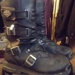 HARLEY DAVIDSON MENS BLACK BOOTS 