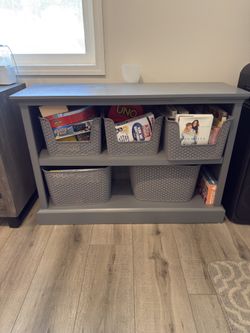 Grey Bookshelf 15”x44”x30”
