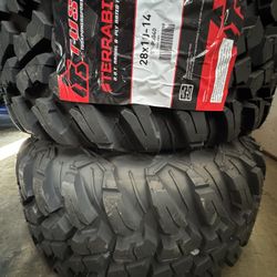 (4) NEW TUSK TERRABITE TIRES