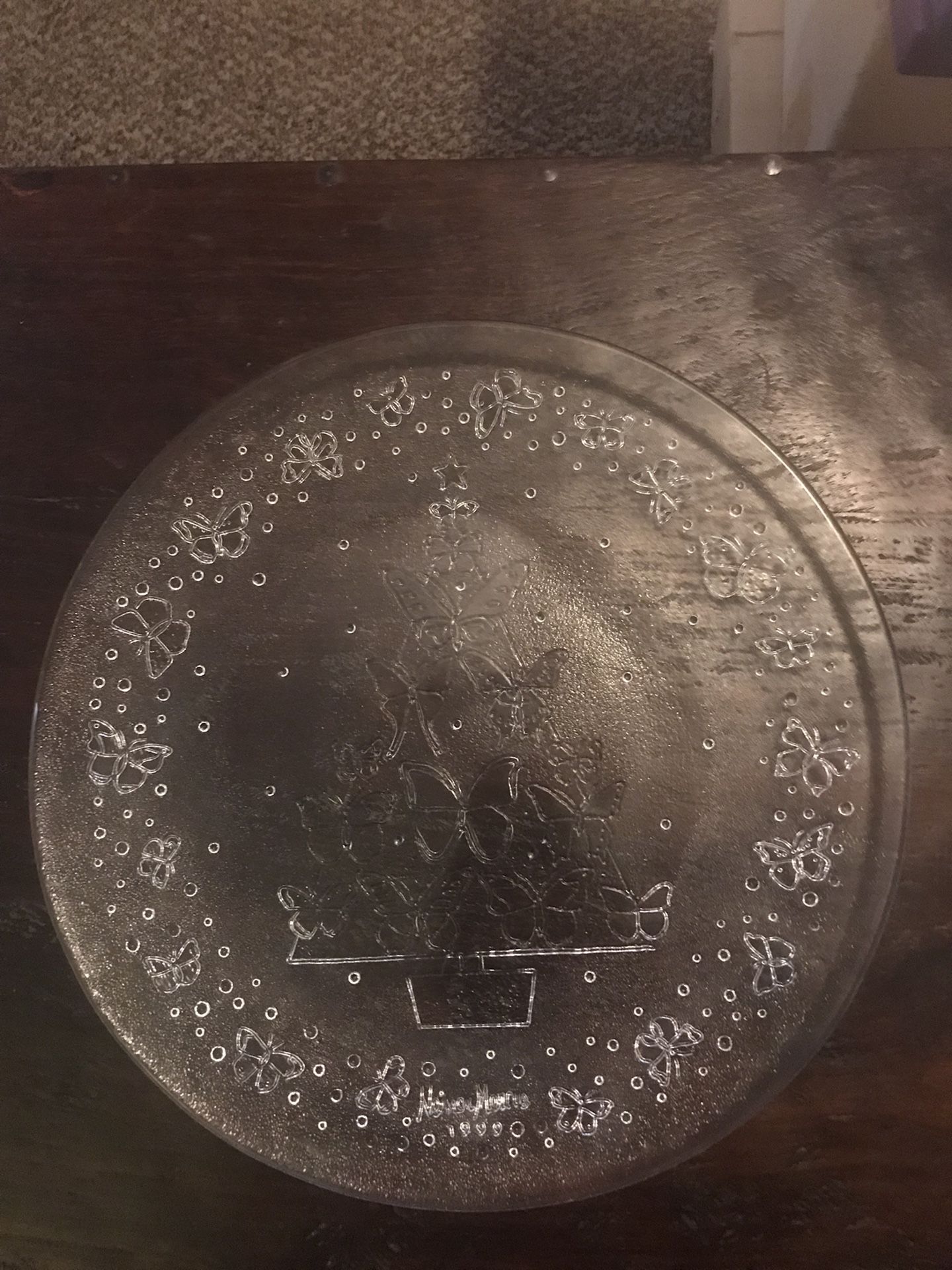Neiman Marcus Glass Christmas Platter