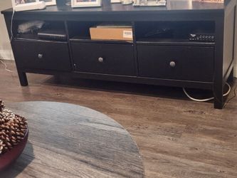 Black TV stand