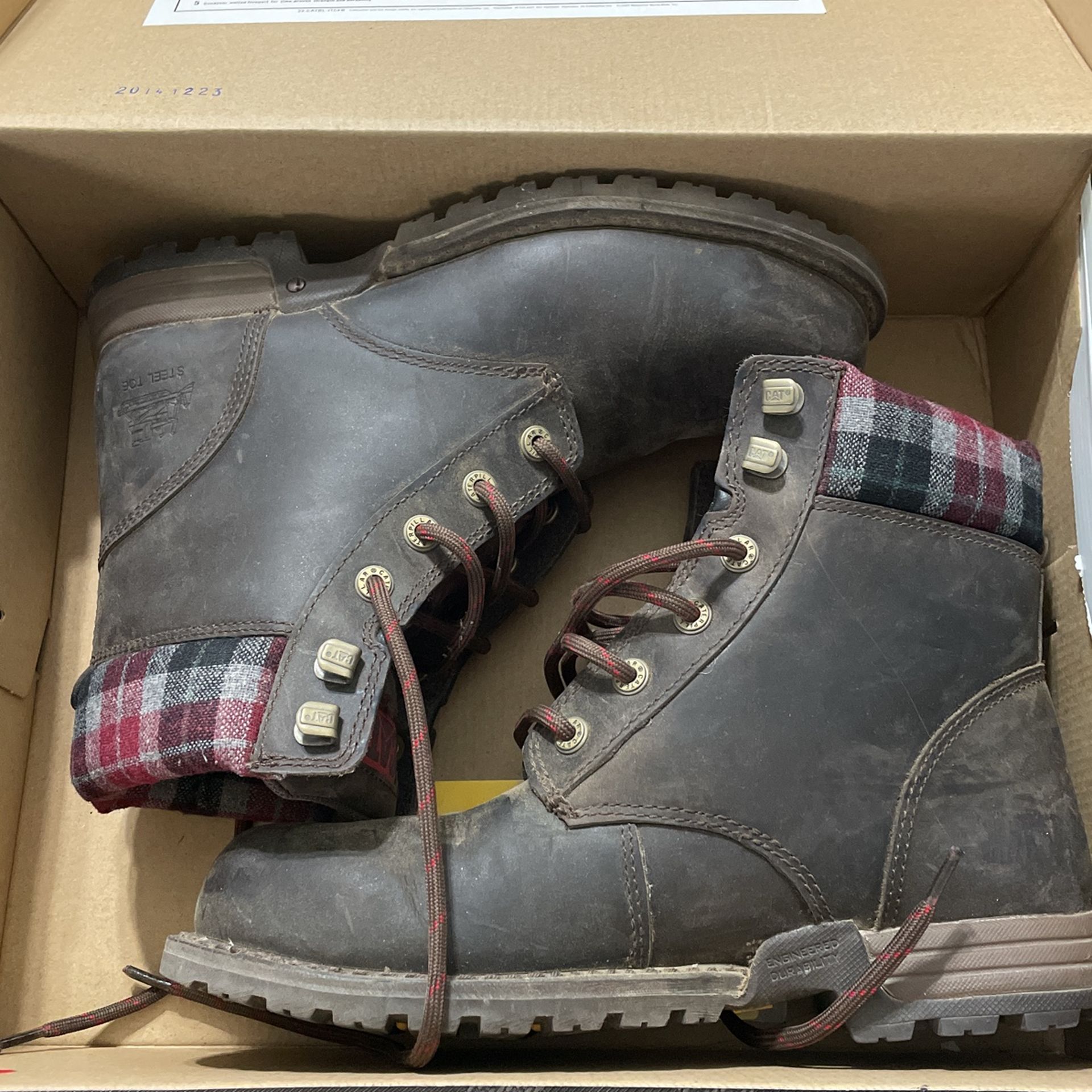 Steel Toe  CAT Women Boots 8.5