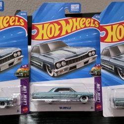 Hot Wheels Chevy 64 Impala 2026 D Case Lot Of 3 🔥🔥🔥