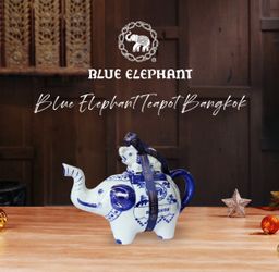 Thailand elephant teapot porcelain
