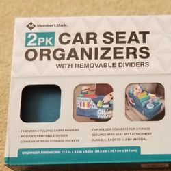 Brand New 2 Pack Car Seat Organizer With Removable Dividers