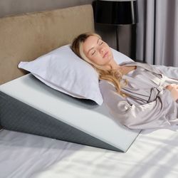 Kolbs Extra Wide Bed Wedge Pillow with Memory Foam 