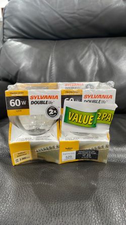 Sylvania Double Life Clear Globes 60w 120v Bulbs