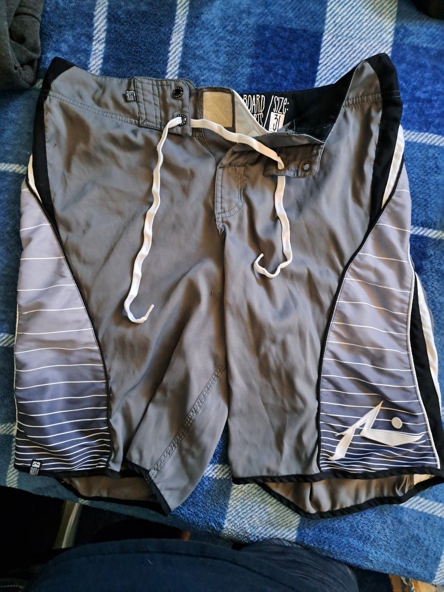 Rusty Brand Board Shorts 31' Waist
