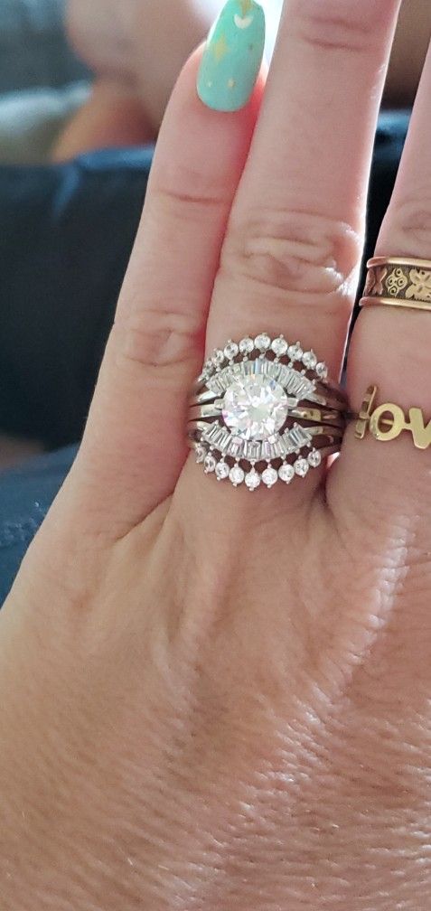 2 Peice Sterling Silver Ring Set