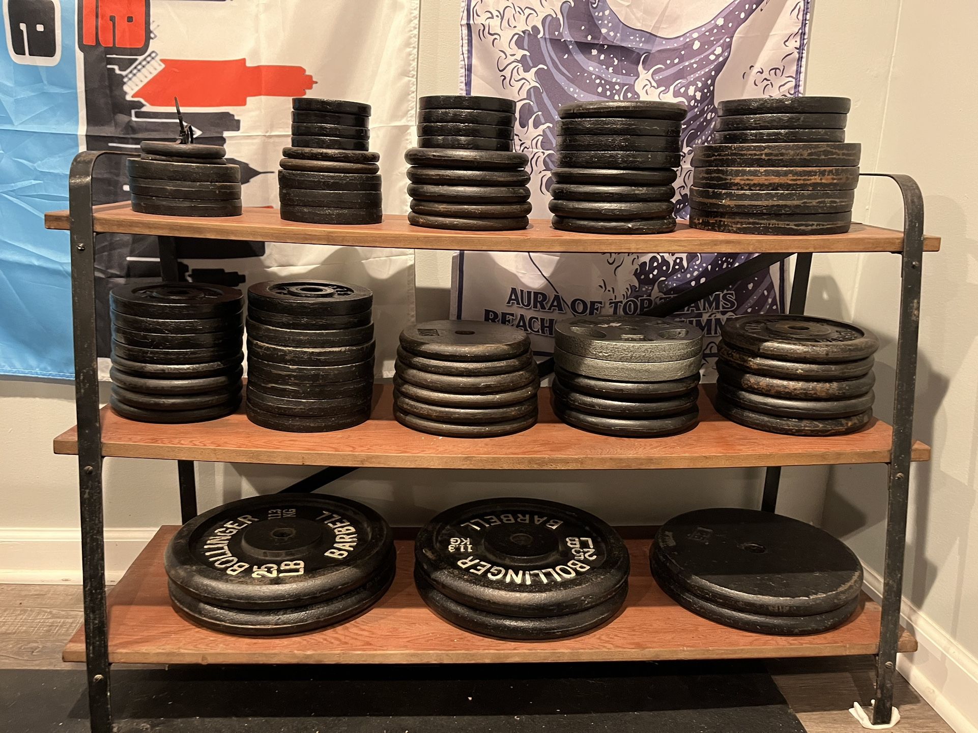 Lots Of Weights, Barbells, Dumbbells And More