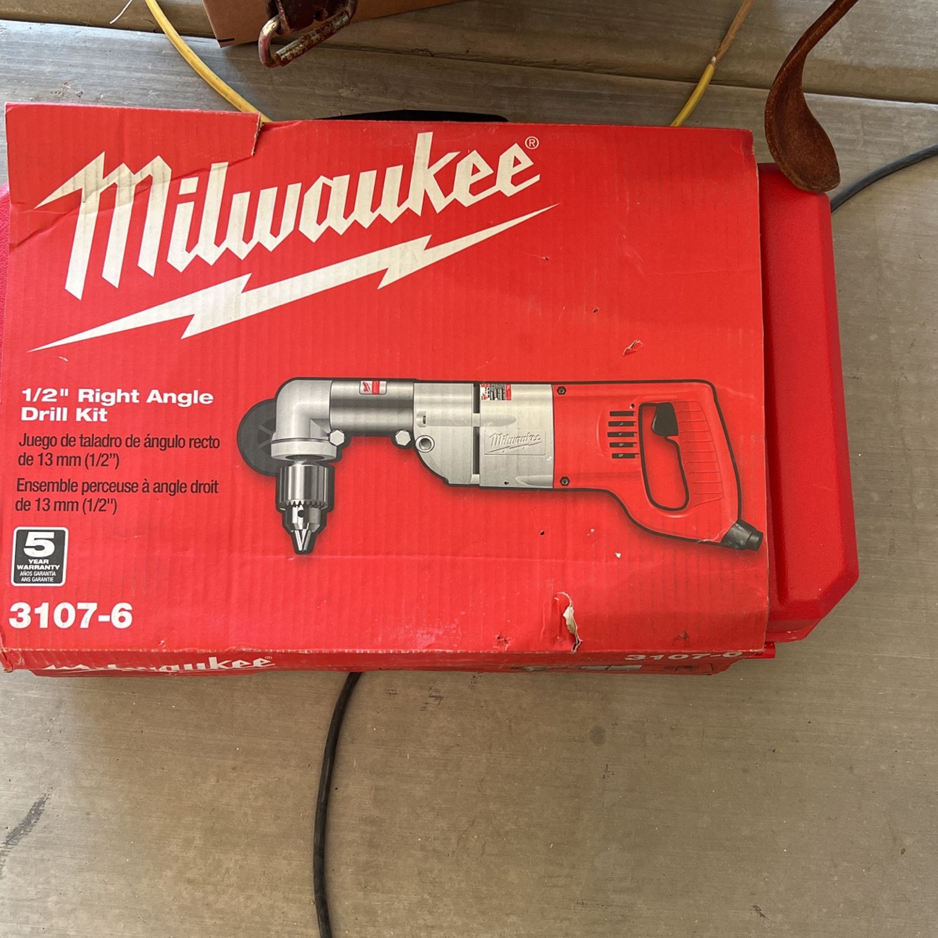 Milwaukee 7 Amp 1/2” Cord Angle Drill With Hardcase
