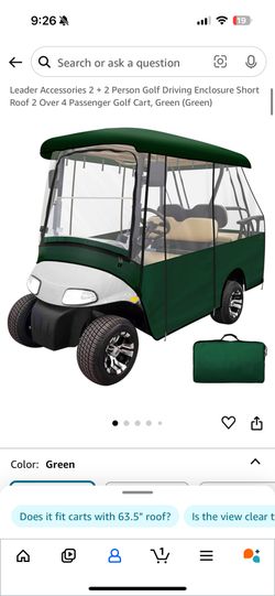 Golf Cart RXV Cover Black