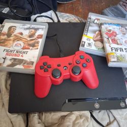 Ps3 Slim Cech-2501a 160gig With 3 Games And 1 Controller 