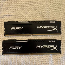 Fury HyperX DDR4 RAM 16gb (2x8gb)