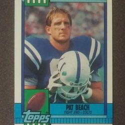 1990 Topps Pat Beach Indianapolis Colts #312 Football Card Vintage Collectible Sports NFL Tight End