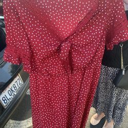 Red And White Polka Dot Dress