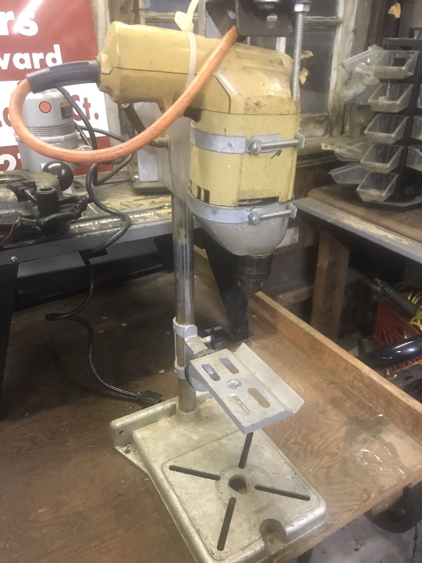 Drill & small drill press $25