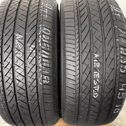 2 Tires 235 45 18 Bridgestone Turanza El440 High Tread No Repairs