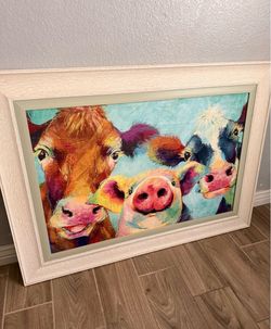 Home decor big frame farm selfie 46” wide and 34” long